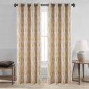 6 of 6:Rossi Jacquard Plaster Texture Grommet Window Curtain Panel, 54x90 Inches 