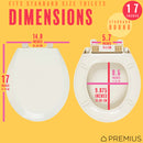 13 of 14:PREMIUS Slow Close Beveled Plastic Toilet Seat, Standard Round, 17 Inches 