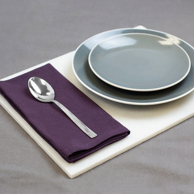 4 of 5:Couverts Home Basics en acier inoxydable, 4 pièces, argent, 8,5 x 0,83 pouces 