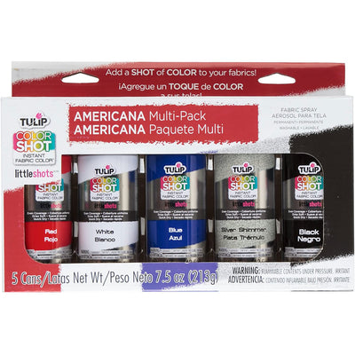 1 of 5:Ensemble de 5 bombes de peinture pour tissu Tulip Instant Color Shots Americana 