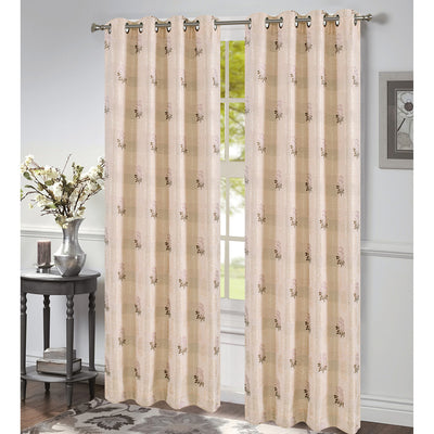 2 of 5:Revere Floral Jacquard Grommet Window Panel, 54x84 Inches 