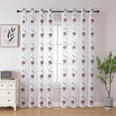 11 of 13:Runyan Floral Sheer Metallic Embroidered Grommet Window Panel, 54x84 Inches 
