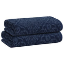 20 of 24:PREMIUS 2 Pack Damask 100% Cotton Yarn Dyed Bath Sheet Towel, 32x64 Inches 