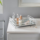 3 of 3:Home Details Flat Wired Rails Large Vanity Tray, 11.4x8.6x2.7 Inches 