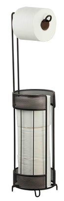 1 of 5:Home Basics Metropolitan Collection Steel Toilet Paper Holder, Bronze 