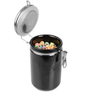 2 of 4:Home Basics 45 oz. Canister with Stainless Steel Top, Black 