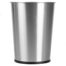2 of 4:Poubelle Home Basics en acier inoxydable à couvercle ouvert de 8 litres (9,5