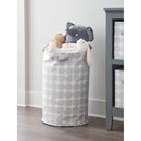 2 of 2:iDesign Dot Fabric Round Storage Bin With Handles, Grey, 15x15x24 Inches 