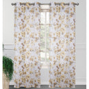 5 of 6:Paquete de 2 paneles de ventana con ojales transparentes florales Megan, 2-38x84 pulgadas 