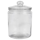 3 of 5:Home Basics Renaissance Collection Medium Glass Jar with Easy Grab Knob Handles, Clear 