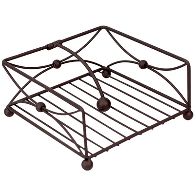 1 of 10:Home Basics Arbor Collection Flat Napkin Holder with Weighted Pivoting Arm, Oil Rubbed Bronze 
