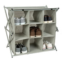 2 of 4:Simplify 9 Grid Collapsible Shoe Rack in Grey 