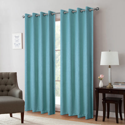 11 of 19:Isla Thermal Room Darkening Grommet Window Panel, 54x84 Inches 