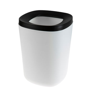 1 of 4:Bath Bliss 2 Tone 2 Piece Wastebasket in Black & White 