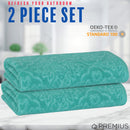 7 of 23:PREMIUS 2 Pack Damask 100% Cotton Yarn Dyed Hand Towel, 16x28 Inches 