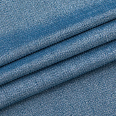 5 of 5:Panneau de fenêtre métallique à passe-tringle Gina en fausse toile, bleu, 132 x 213 cm 