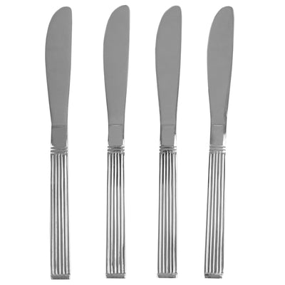 1 of 5:Home Basics Eternity Mirror Finish 4 Piece Stainless Steel Dinner Knife Set, Silver 