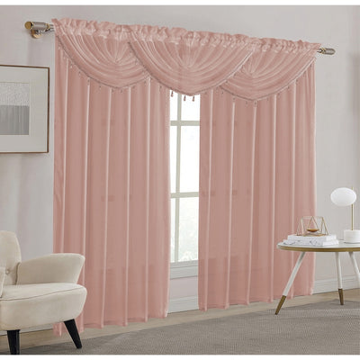 34 of 37:Sheila Sheer Rod Pocket Window Valance and Panel Treatments, All Sold Separately 