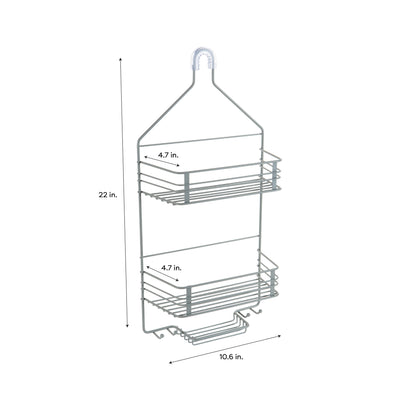 3 of 4:Bath Bliss 2 Tier Shower Caddy in Grey 