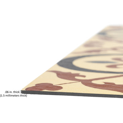4 of 4:Retro 12x12 Self Adhesive Vinyl Floor Tile - Burch - 20 Tiles/20 sq. ft. 