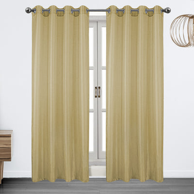8 of 17:Brook Metallic Lurex Sheer Grommet Window Panel, 54x90 Inches 