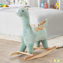 6 of 8:JOON Bronty Ride-On Dinosaur Rocking Horse with Sound Effects, Green-Brown 