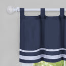 2 of 2:Dakota Window Curtain Tier Pair and Valance Set - 58x24 - Navy 