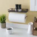 8 of 10:Porte-essuie-tout mural avec panier Home Basics Scroll Collection, bronze 