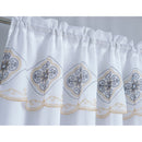 22 of 24:Panel de ventana bordado de damasco Arcadia con cenefa adjunta y respaldo, 54 x 90 pulgadas 