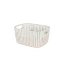 1 of 4:Simplify 2-Tone Decorative Medium Storage Basket in Ivory 