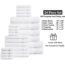 2 of 40:Ensemble de serviettes 24 pièces 100 % coton Casa Platino 