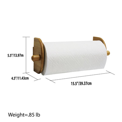 3 of 3:Home Basics Bamboo Wall Mount Paper Towel Holder, Natural 