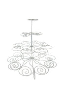 4 of 7:Home Basics 3 Tier Steel 23 Cupcake Holder, Silver 