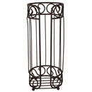 4 of 7:Home Basics Scroll Collection Bath Tissue Reserve Toilet Paper Roll Holder Stand, Bronze 