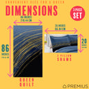 9 of 10:Parure de lit 3 pièces en microfibre infroissable PREMIUS Leo, bleu marine et doré 