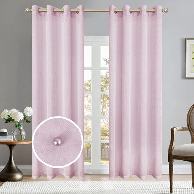 3 of 7:Pearl Design Sheer Grommet Window Panel, 54x84 Inches 