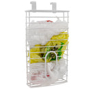 3 of 5:Home Basics Over the Cabinet  Plastic Bag Organizer and Grocery Bag Holder, White 