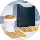 3 of 8:Ensemble de 3 tapis de bain touffetés antidérapants à rayures Atlanta 
