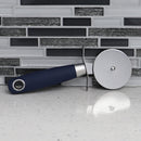 4 of 4:Coupe-pizza en acier inoxydable Home Basics Meridian, indigo 
