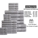35 of 40:Ensemble de serviettes 24 pièces 100 % coton Casa Platino 