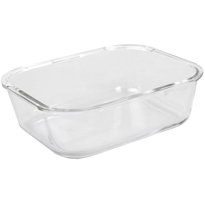 3 of 5:Conceptos básicos del hogar 74 oz. Contenedor de almacenamiento de alimentos de vidrio de borosilicato rectangular con tapa de bloqueo de plástico 