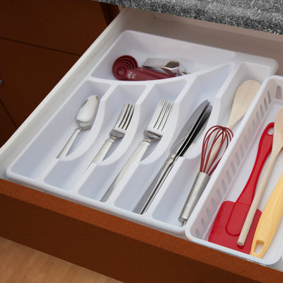 1 of 1:Sterilite 6 Compartment Cutlery Tray 