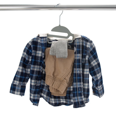 3 of 4:Paquete de 12 perchas para collar Saver Ultimate de Simplify Kids en gris claro 
