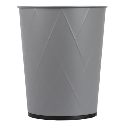 2 of 4:Home Basics Contenedor de basura con parte superior abierta, color gris diamante, 8 litros, (9,5