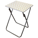 1 of 8:Table pliante multifonction Home Basics, treillis métallique doré, 38 x 48 x 65 cm 