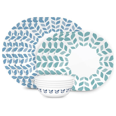 1 of 5:Corelle Vitrelle 12-Piece Glass Dinnerware Set Service for 4,  Northern Pines 