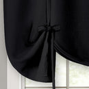 3 of 4:Rideau de fenêtre Darcy à nouer - 58 x 63 - Noir 
