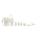 5 of 5:Home Basics Paris Collection 7 Piece Bath Ensemble, Beige 