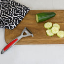 5 of 7:Home Basics Vegetable Peeler with Rubber Grip 