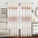 5 of 5:Veronica Floral Macrame Jacquard Window Panel with Attached Valance, 55x84 Inches 